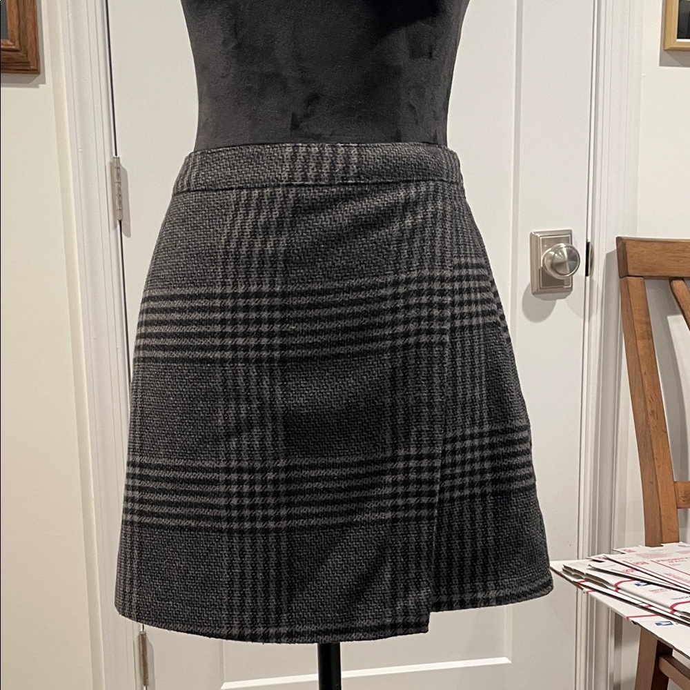 Abercrombie & Fitch Black Plaid Mini Skirt